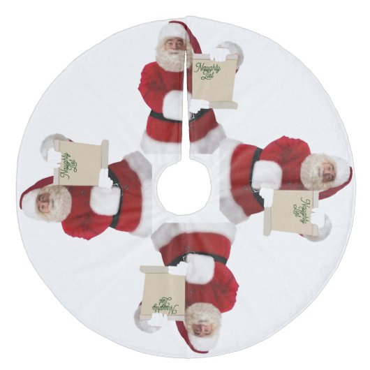 Der Weihnachtsmann; das schmutzige Baum-Rock Fleece Weihnachtsbaumdecke (Vorderseite)