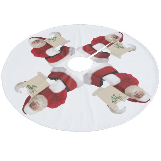 Der Weihnachtsmann; das schmutzige Baum-Rock Fleece Weihnachtsbaumdecke (Schrägansicht)