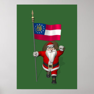 Der Weihnachtsmann, der den goober-Staat besucht Poster