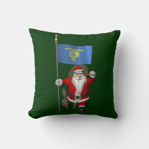 Der Weihnachtsmann, der den Staat Biber besucht Kissen