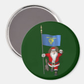 Der Weihnachtsmann, der den Staat Biber besucht Magnet (Vorderseite/Rückseite)
