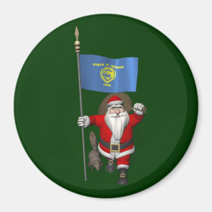 Der Weihnachtsmann, der den Staat Biber besucht Magnet