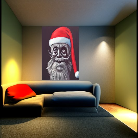Der Weihnachtsmann Der Grau | AI Art Poster
