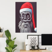 Der Weihnachtsmann Der Grau | AI Art Poster (Heimbüro)