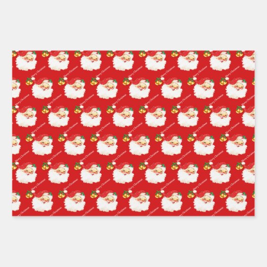 Der Weihnachtsmann, die Süßigkeiten, der Weihnacht Geschenkpapier Set (Vorderseite 2)