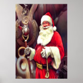 Der Weihnachtsmann eins ein Schiff | AI Art Poster (Vorne)