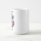 Der Weihnachtsmann erfreut sich an einem gemütlich Kaffeetasse (Mittel)