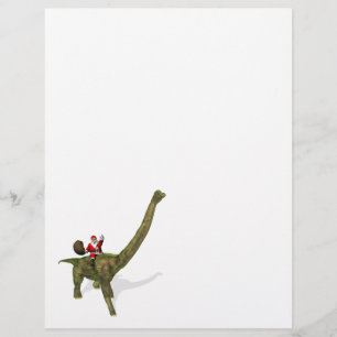 Der Weihnachtsmann fährt auf Brachiosaurus