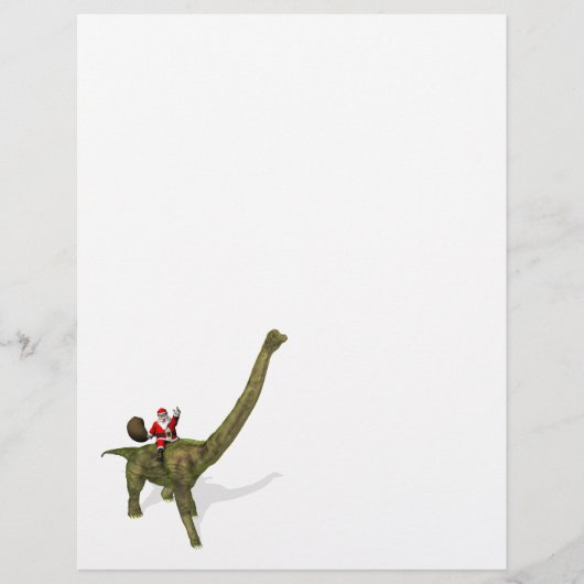 Der Weihnachtsmann fährt auf Brachiosaurus (Vorderseite)