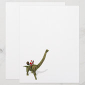 Der Weihnachtsmann fährt auf Brachiosaurus (Vorne/Hinten)