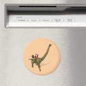 Der Weihnachtsmann fährt auf Brachiosaurus Magnet (In Situ (Geschirrspüler))