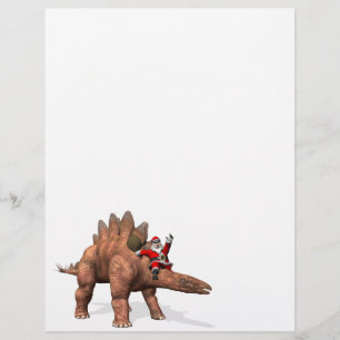 Der Weihnachtsmann fährt auf dem Stegosaurus