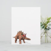 Der Weihnachtsmann fährt auf dem Stegosaurus (Stehend Vorderseite)