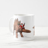 Der Weihnachtsmann fährt auf dem Stegosaurus Kaffeetasse (Vorderseite Links)