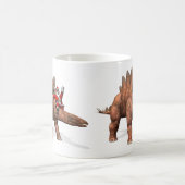 Der Weihnachtsmann fährt auf dem Stegosaurus Kaffeetasse (Mittel)
