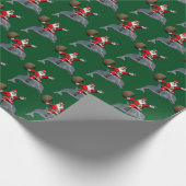 Der Weihnachtsmann fährt auf der süßen Dolphin Geschenkpapier (Ecke)