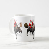 Der Weihnachtsmann fährt auf Elch Kaffeetasse (Vorderseite Links)