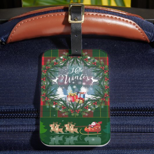 Der Weihnachtsmann fährt auf Schlitten unter der F Gepäckanhänger (Vorderseite Insitu 2)