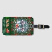 Der Weihnachtsmann fährt auf Schlitten unter der F Gepäckanhänger (Vorderseite (Horizontal))