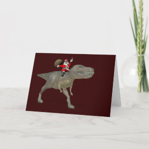 Der Weihnachtsmann fährt auf Trex Feiertagskarte