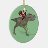 Der Weihnachtsmann fährt auf Trex Keramik Ornament (Rechts)