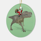 Der Weihnachtsmann fährt auf Trex Keramik Ornament (Links)