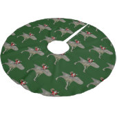 Der Weihnachtsmann fährt auf Trex Polyester Weihnachtsbaumdecke (Schrägansicht)