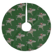 Der Weihnachtsmann fährt auf Trex Polyester Weihnachtsbaumdecke (Vorderseite)