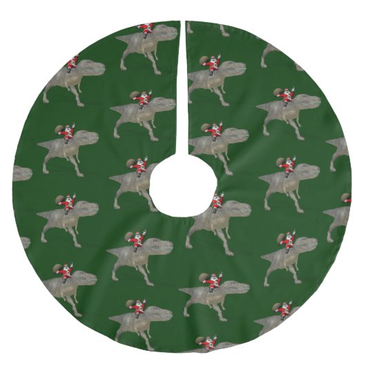 Der Weihnachtsmann fährt auf Trex Polyester Weihnachtsbaumdecke (Vorderseite)