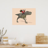 Der Weihnachtsmann fährt auf Trex Poster (Küche)