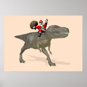 Der Weihnachtsmann fährt auf Trex Poster