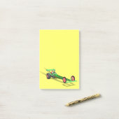 Der Weihnachtsmann fährt einen Dragster Post-it Klebezettel (Auf Schreibtisch)