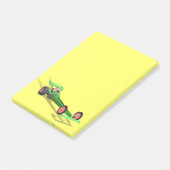 Der Weihnachtsmann fährt einen Dragster Post-it Klebezettel (angewinkelt)