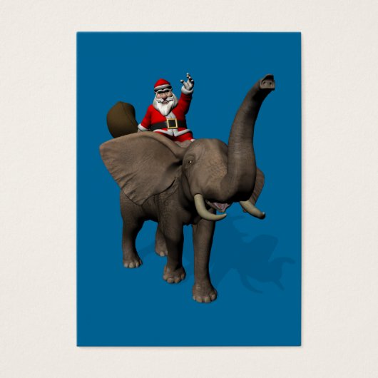 Der Weihnachtsmann fährt einen Elefanten (Vorderseite)