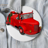 Der Weihnachtsmann fährt einen Feuerzug Button (Beispiel)