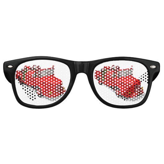 Der Weihnachtsmann fährt einen Feuerzug Sonnenbrille (Vorderseite)
