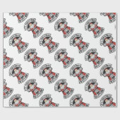 Der Weihnachtsmann fährt Motorrad Geschenkpapier (Flach)