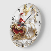 Der Weihnachtsmann fährt seinen Schlitten durch de Große Wanduhr (Winkel)