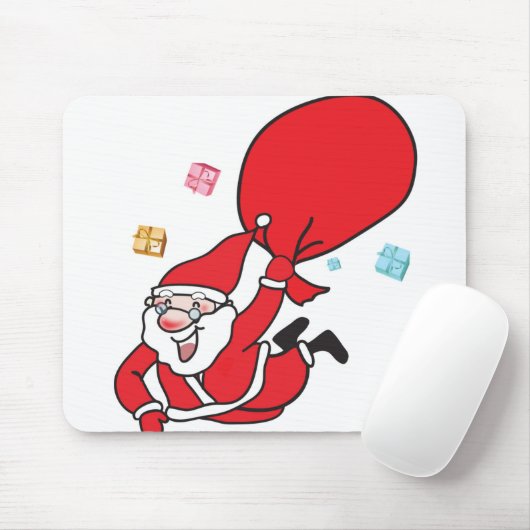 Der Weihnachtsmann fällt vom Himmel Mousepad (Mit Mouse)