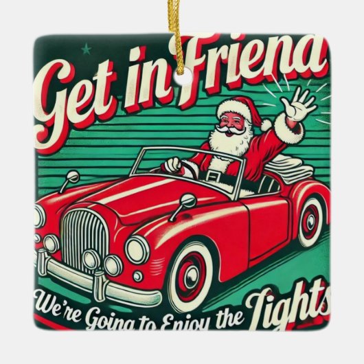 Der Weihnachtsmann: Feierliche Keramik - Ornament" Keramikornament (Vorderseite)