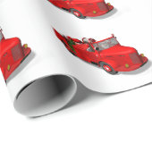 Der Weihnachtsmann Feuerwehrmann in Motoren Geschenkpapier (Rolleneckpunkt)
