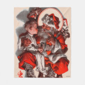 Der Weihnachtsmann Fleecedecke (Vorderseite)