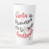 Der Weihnachtsmann fördert mich zu Weihnachten Milchtasse (Vorderseite)