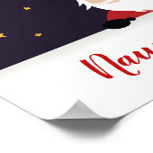 Der Weihnachtsmann frage unartig oder nett Poster (Ecke)