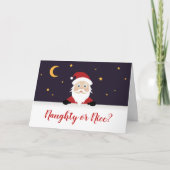 Der Weihnachtsmann frech oder nett Karte (Vorderseite)