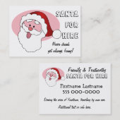 Der Weihnachtsmann für die Vermietung von Visitenk Visitenkarte (Vorne/Hinten)