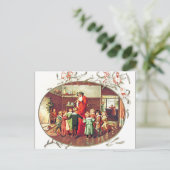 Der Weihnachtsmann für Kinder zur Veranschaulichun Postkarte (Stehend Vorderseite)