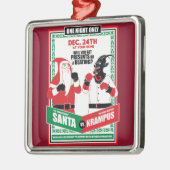 Der Weihnachtsmann gegen Krampus Boxing passt gut Ornament Aus Metall (Links)