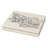 Der Weihnachtsmann geht den Schornstein hinunter Gummistempel (Stempel)