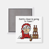 Der Weihnachtsmann geht in die Stadt Magnet (Vorderseite/Rückseite)